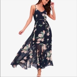 Lulu’s Feeling Freesia Navy Floral Dress